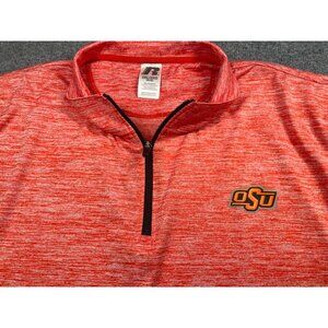 Russell Athletic OSU Half-Zip Pullover 2XL Red Heather Football, Basketball Fall